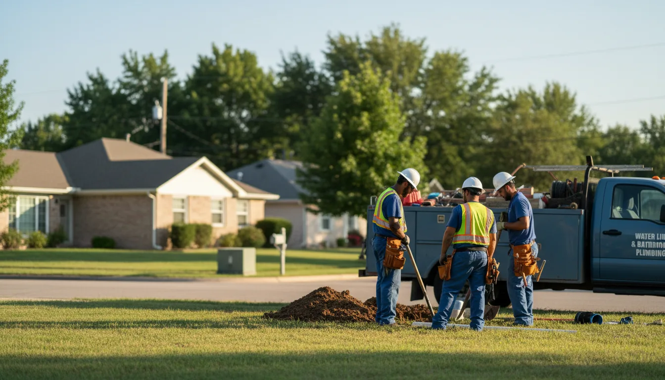 Residential water line and bathroom plumbing service in Hickory Flat, MS